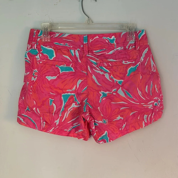 Lilly Pulitzer Callahan Shorts in Flirty Sea Pink & Blue Size 2 - Picture 3 of 7